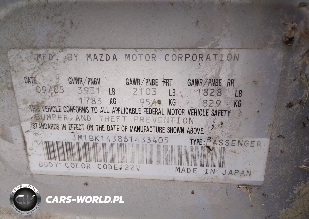 2006 Mazda Mazda3 S VIN:JM1BK143861433405 - 9