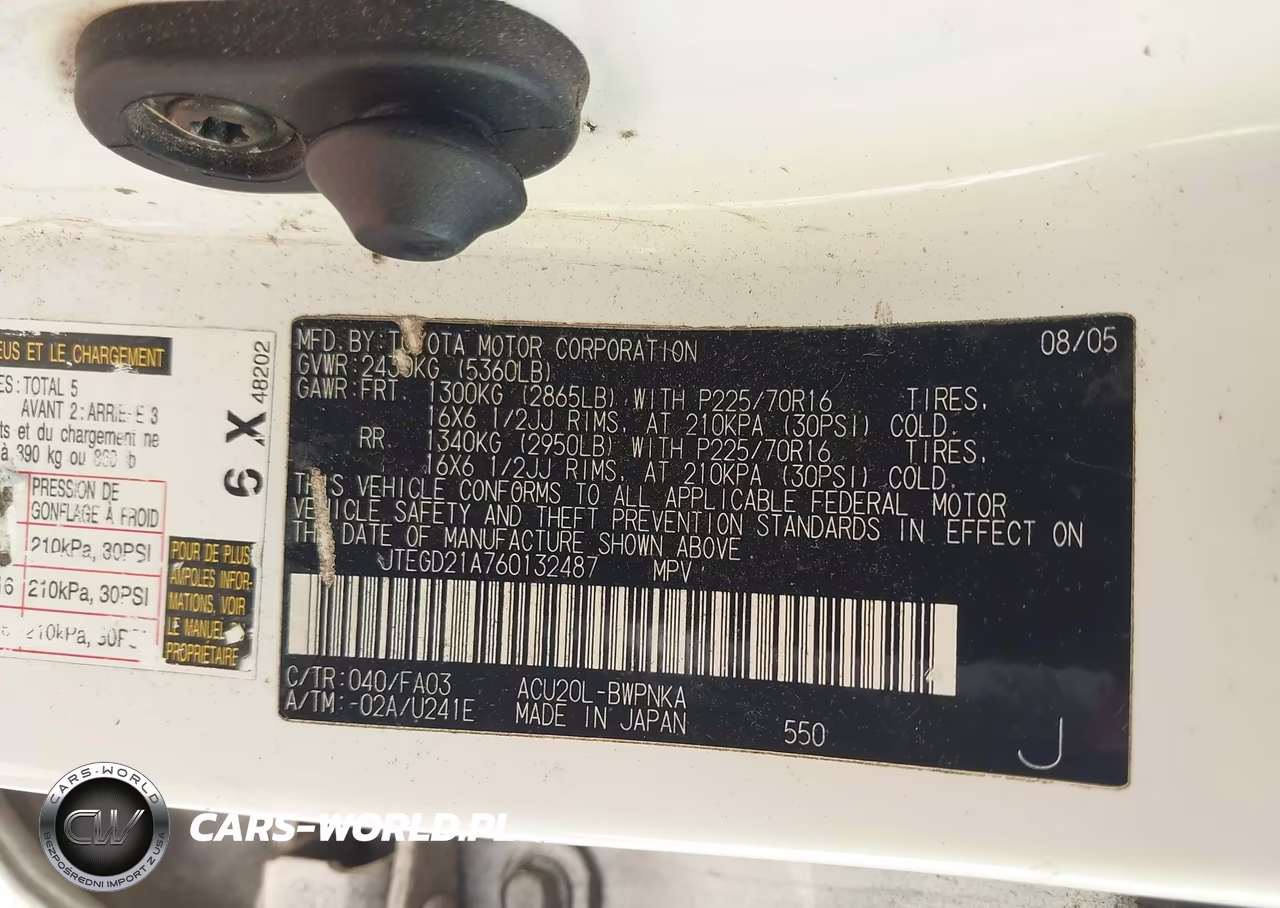 2006 Toyota Highlander VIN:JTEGD21A760132487 - 9