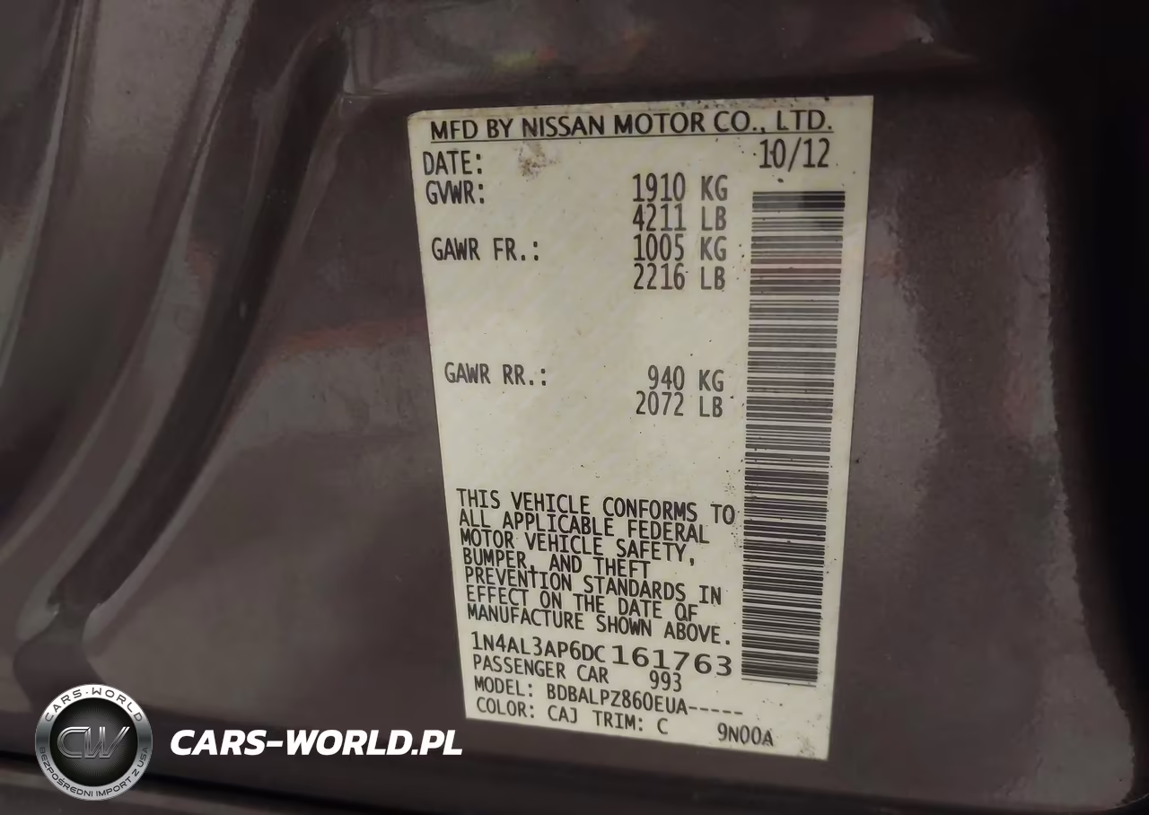 2013 Nissan Altima 2.5 VIN:1N4AL3AP6DC161763 - 9
