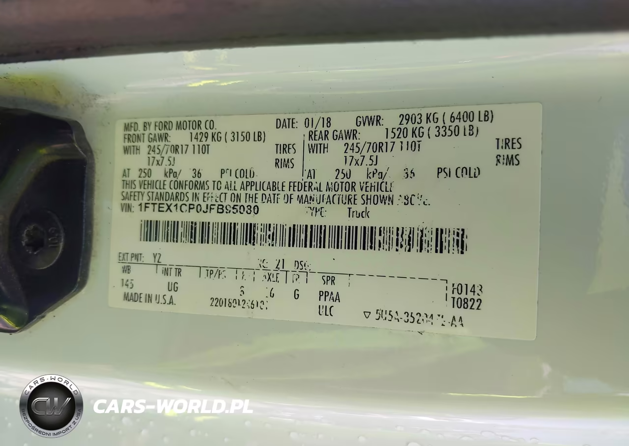 2018 Ford F-150 Xlt VIN:1FTEX1CP0JFB95080 - 9