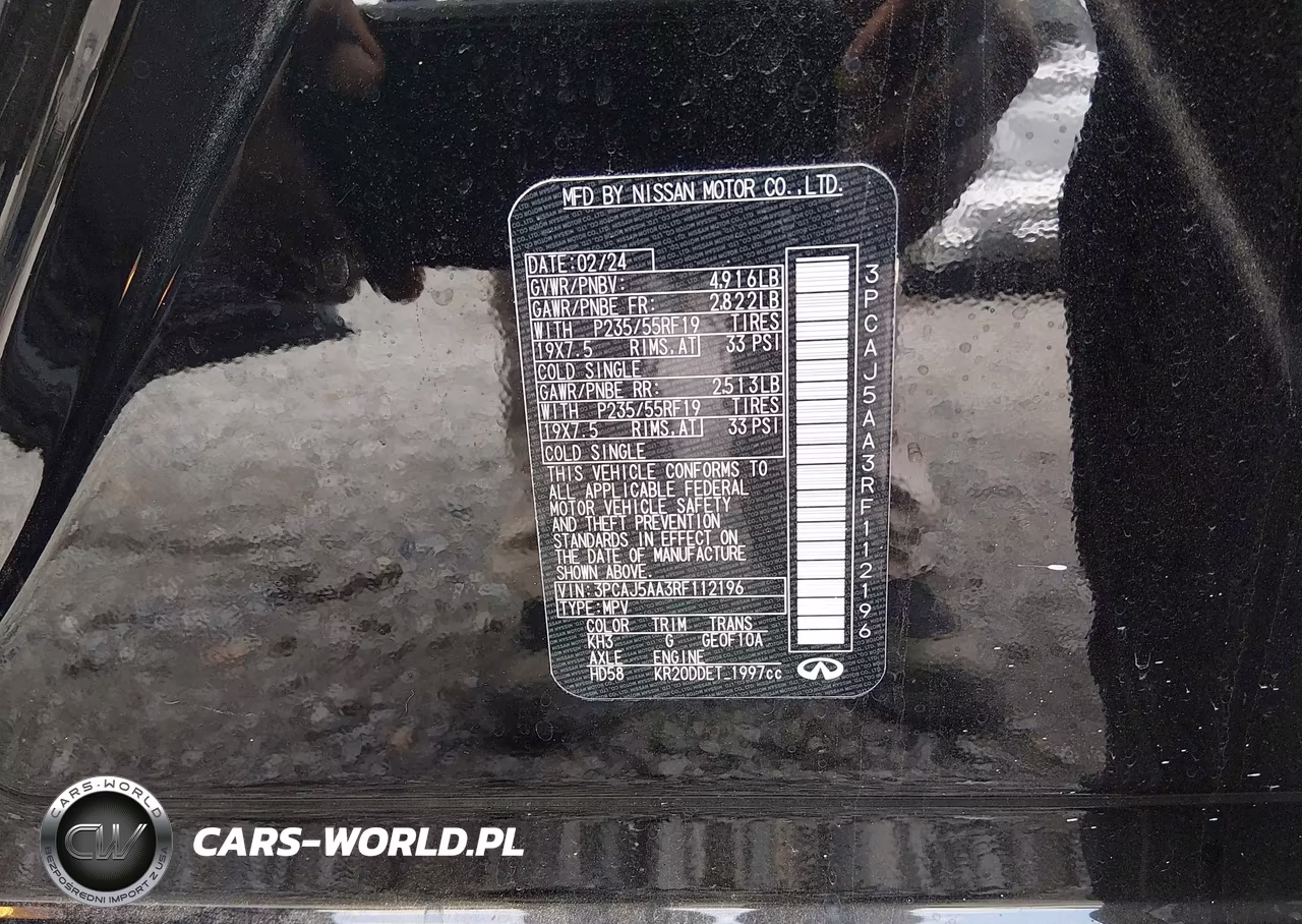 2024 Infiniti Qx50 Pure VIN:3PCAJ5AA3RF112196 - 9