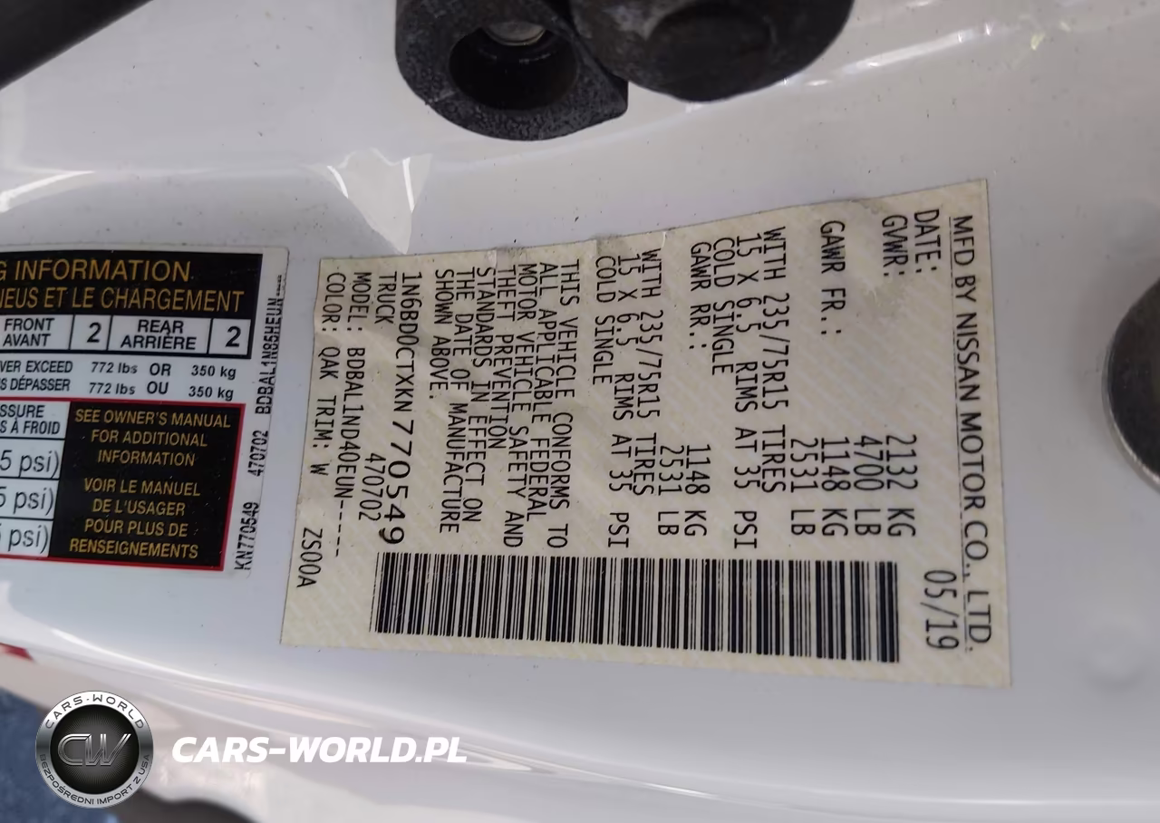 2019 Nissan Frontier S VIN:1N6BD0CTXKN770549 - 9