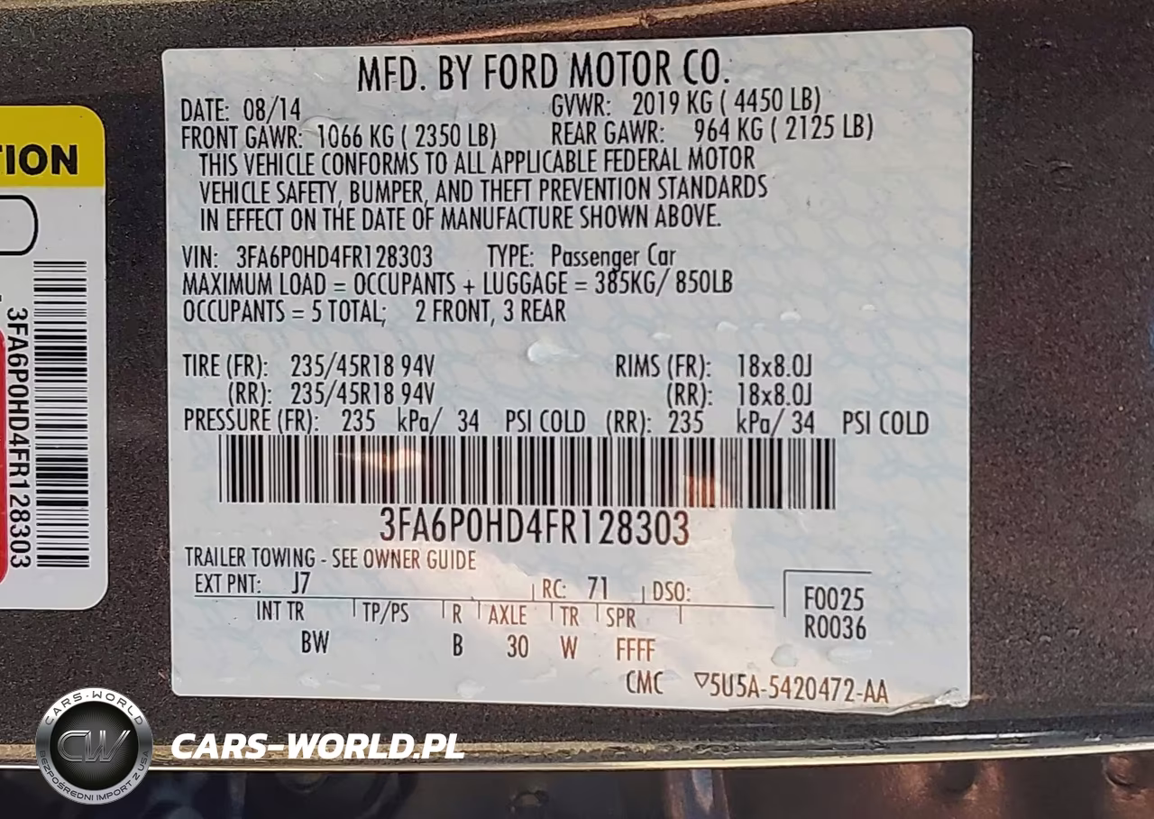 2015 Ford Fusion Se VIN:3FA6P0HD4FR128303 - 9