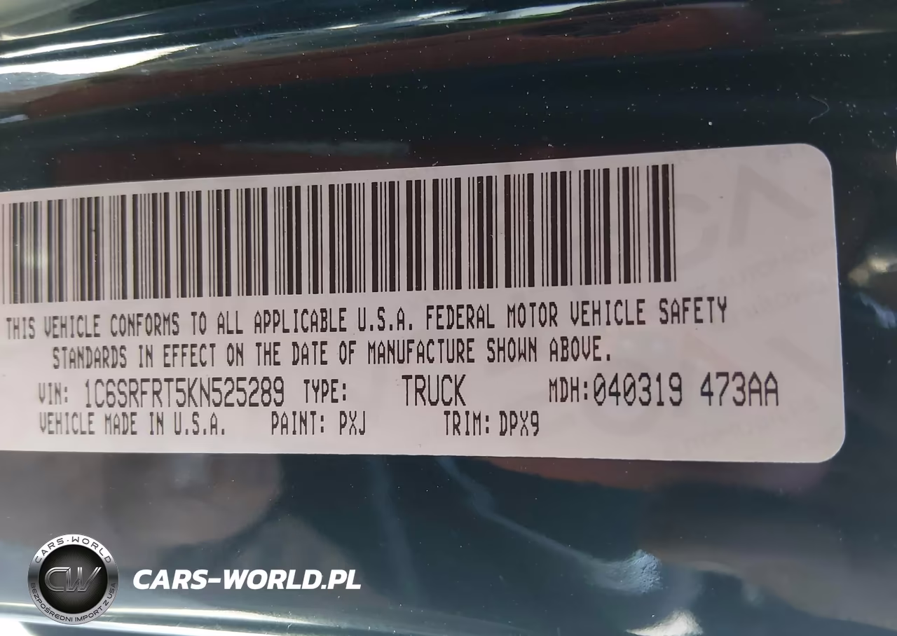 2019 Ram 1500 Laramie 4X4 6'4 Box VIN:1C6SRFRT5KN525289 - 9