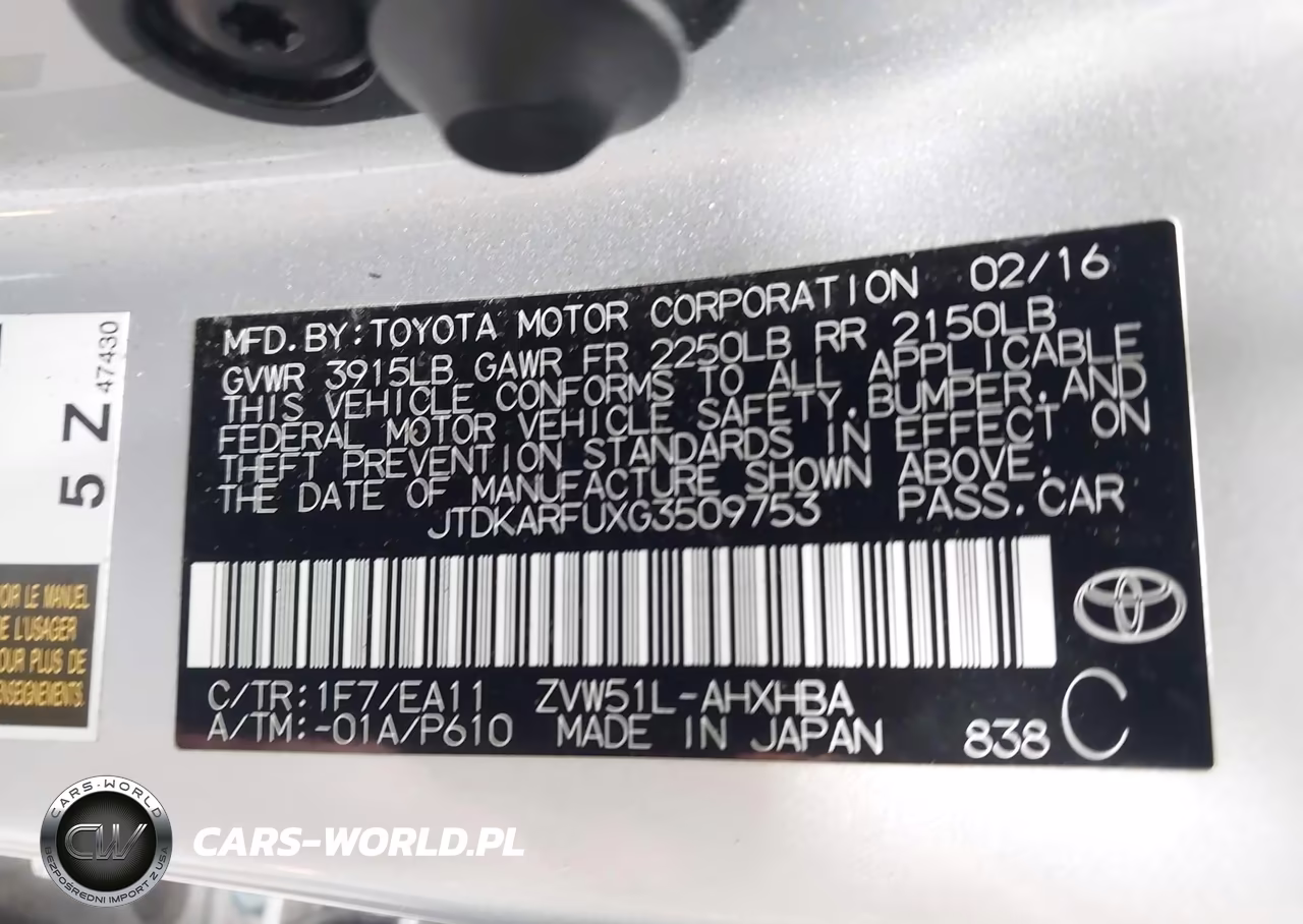 2016 Toyota Prius Three Touring VIN:JTDKARFUXG3509753 - 9