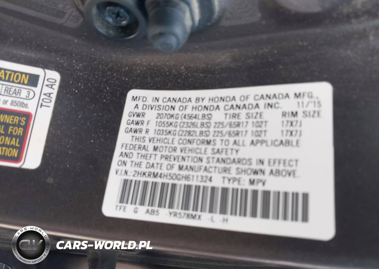 2016 Honda Cr-V Ex VIN:2HKRM4H50GH611324 - 9