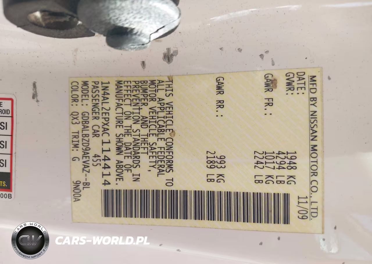 2010 Nissan Altima 2.5 S VIN:1N4AL2EPXAC114414 - 9