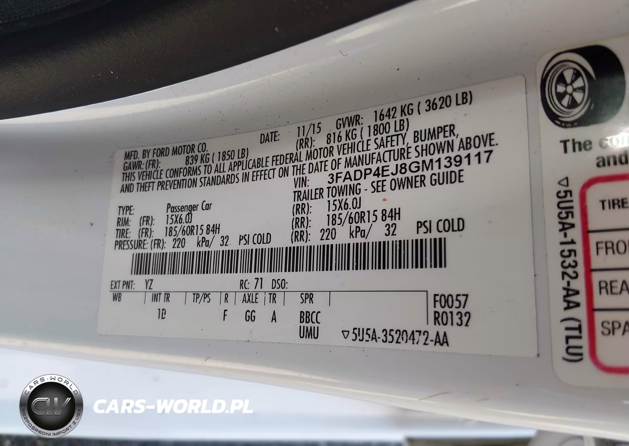 2016 Ford Fiesta Se VIN:3FADP4EJ8GM139117 - 9