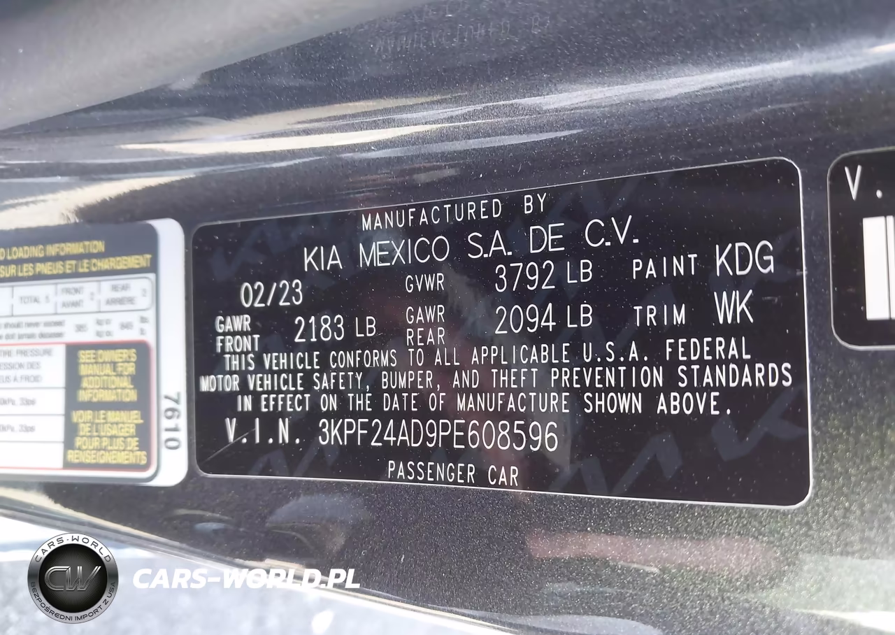 2023 Kia Forte Lxs VIN:3KPF24AD9PE608596 - 9