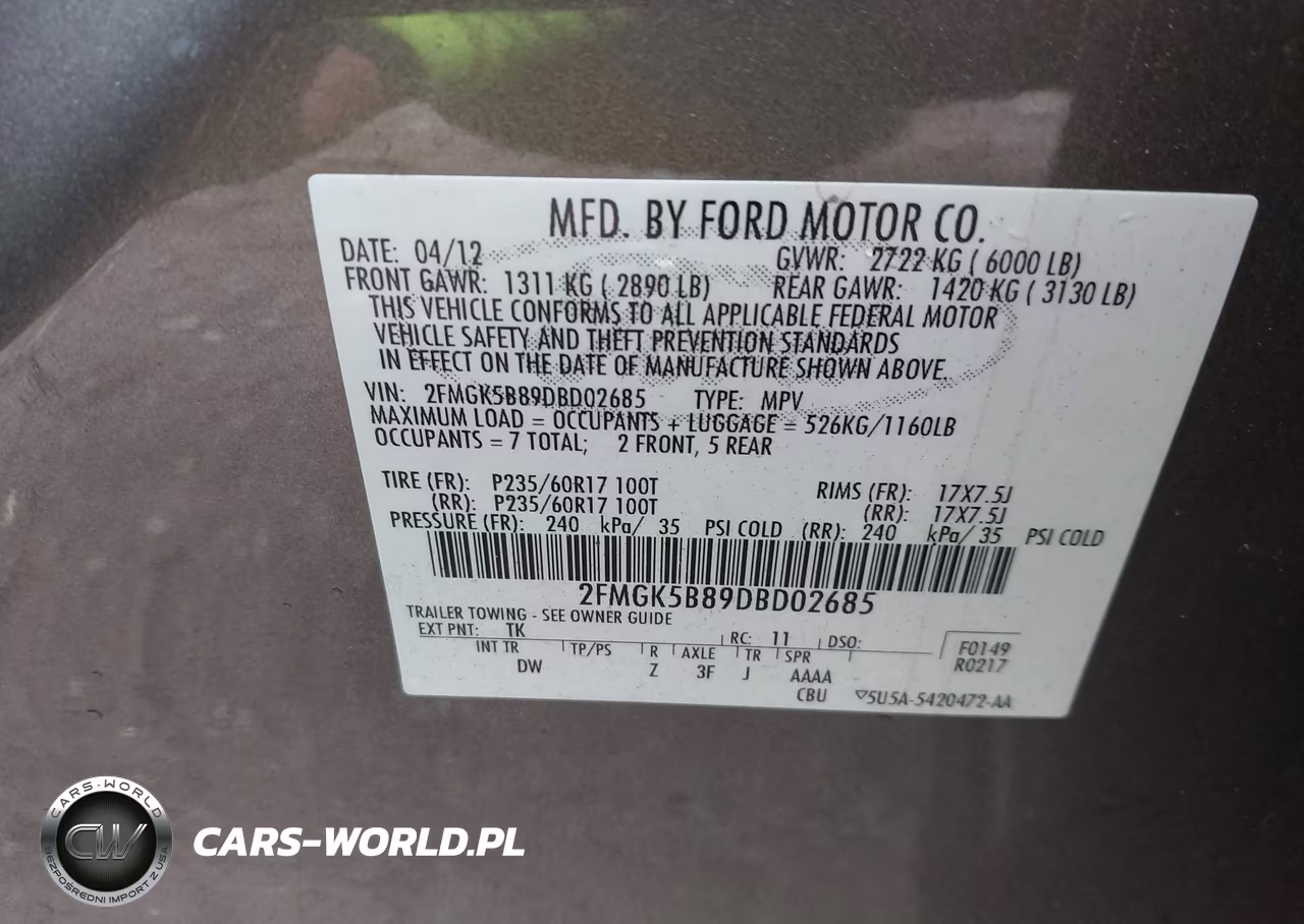 2013 Ford Flex Se VIN:2FMGK5B89DBD02685 - 9