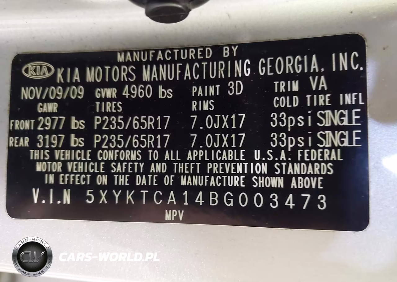 2011 Kia Sorento Lx VIN:5XYKTCA14BG003473 - 9