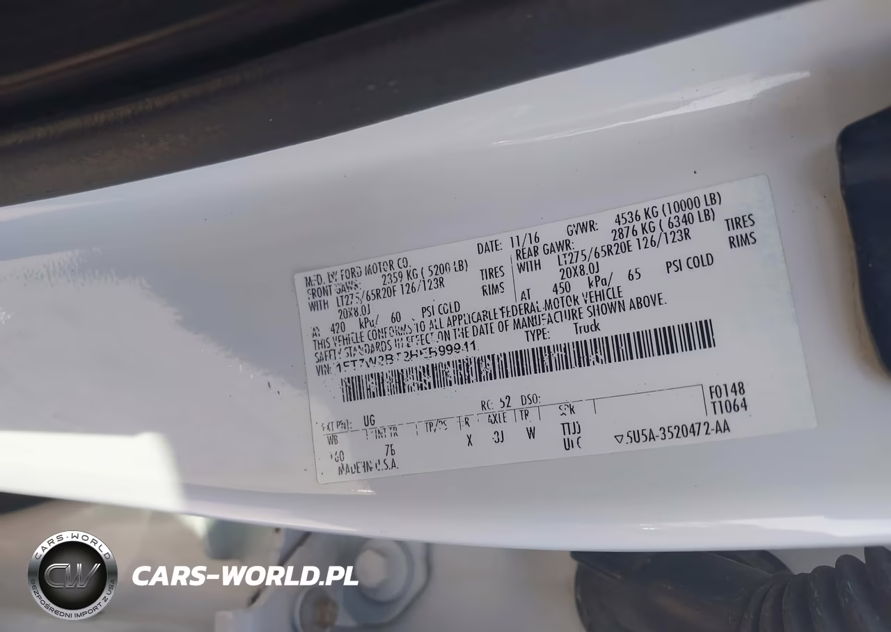 2017 Ford F-250 Platinum VIN:1FT7W2BT2HEB99941 - 9