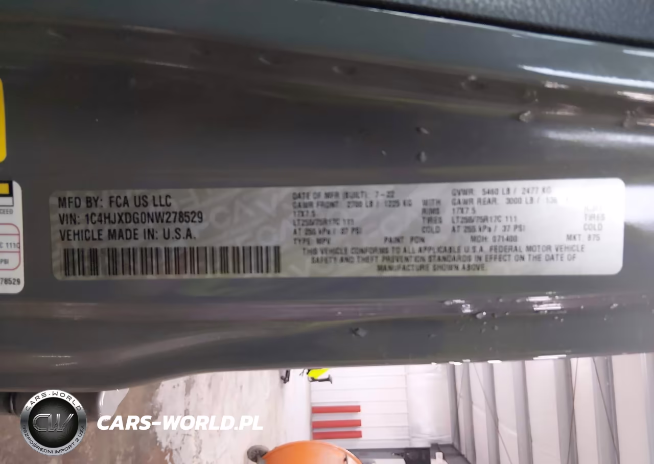 2022 Jeep Wrangler Unlimited Willys Sport 4X4 VIN:1C4HJXDG0NW278529 - 9