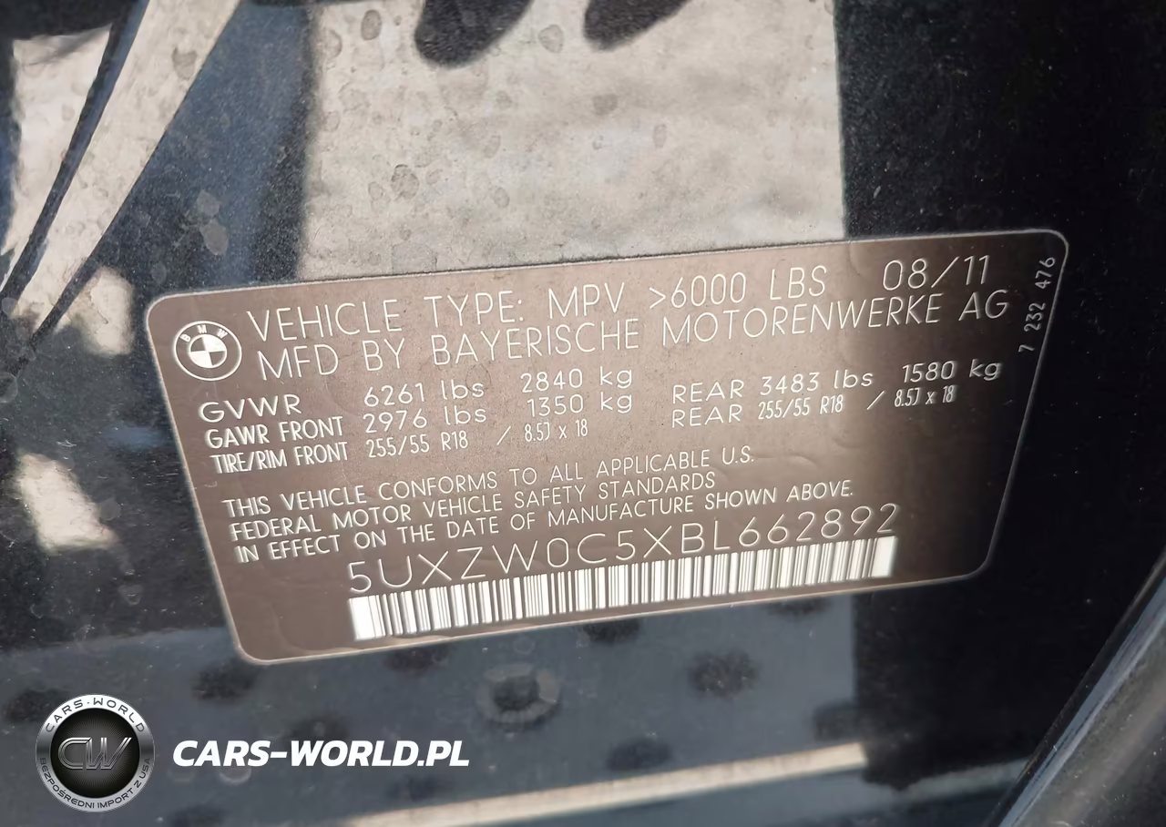 2011 BMW X5 xDrive35D VIN:5UXZW0C5XBL662892 - 9