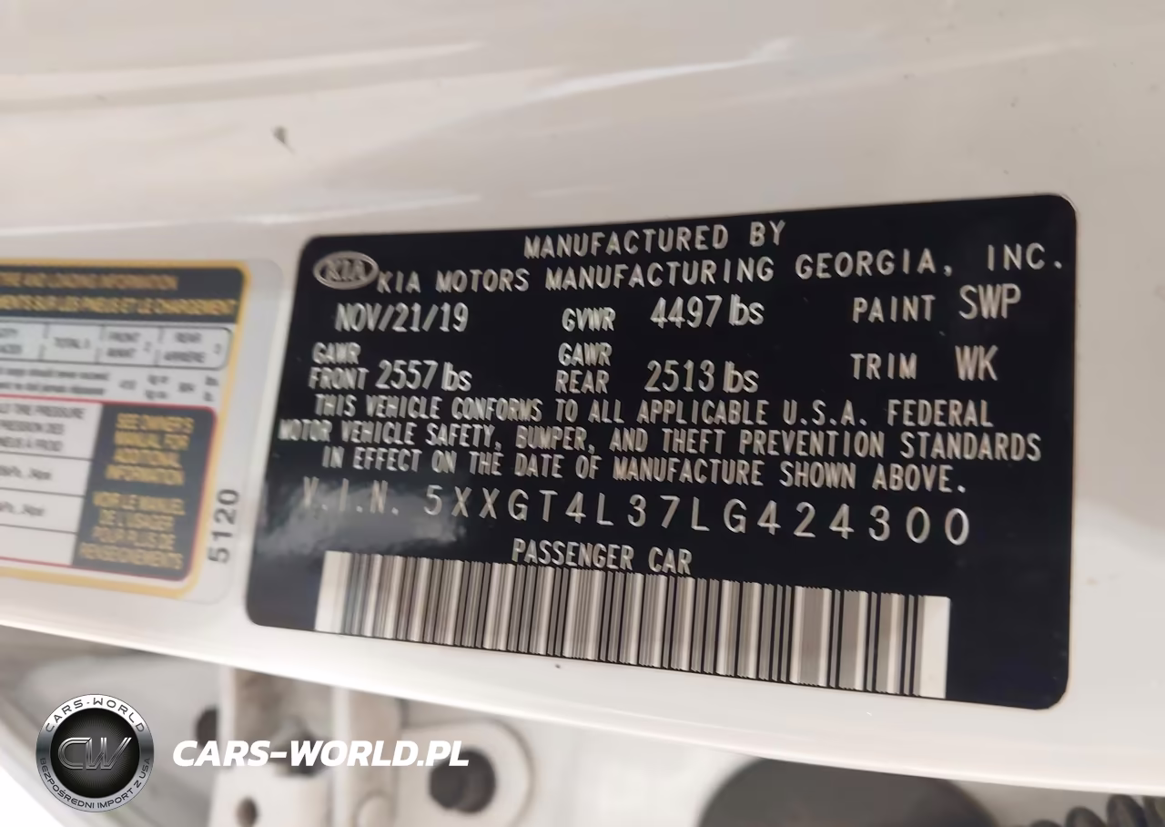 2020 Kia Optima Lx VIN:5XXGT4L37LG424300 - 9