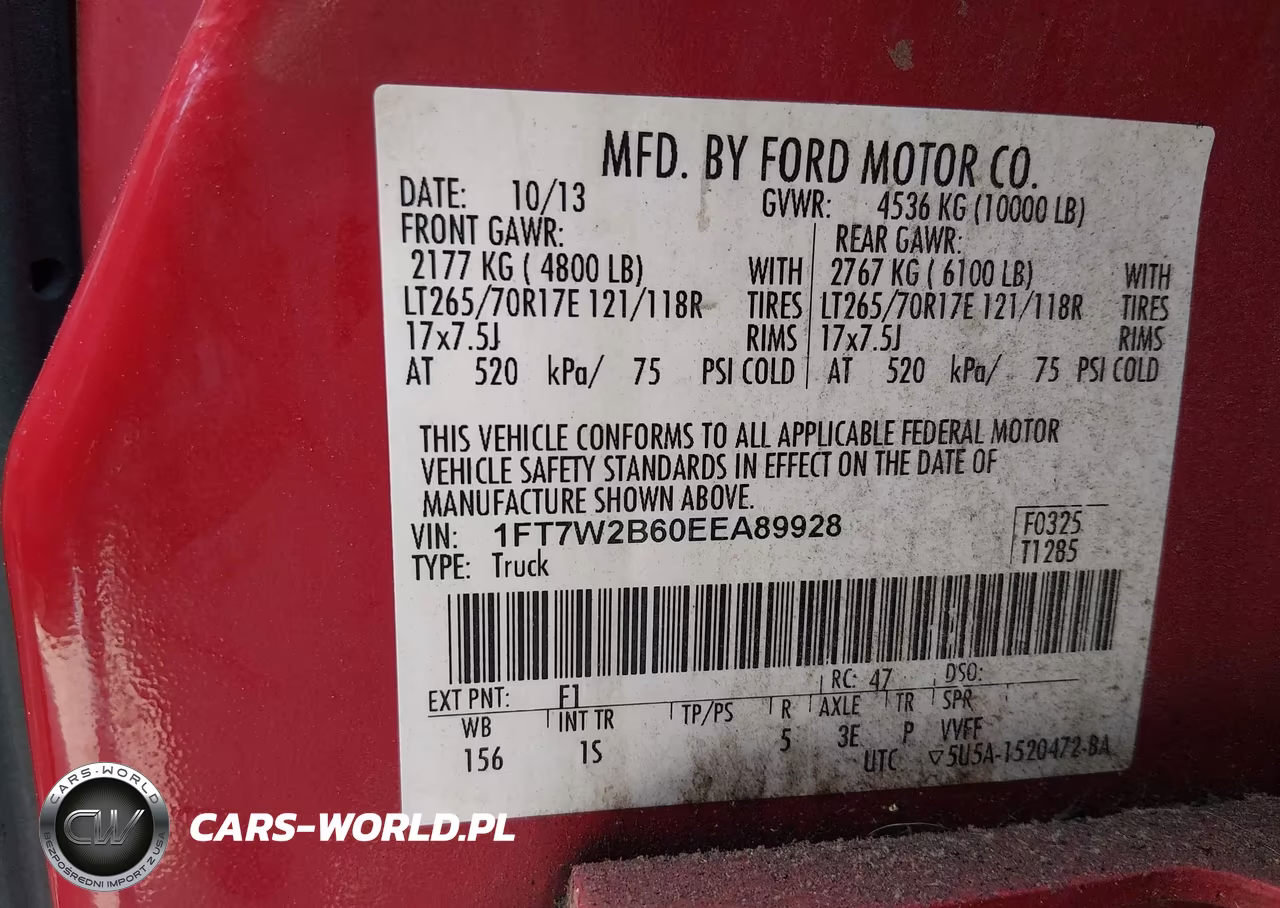2014 Ford F-250 Xl VIN:1FT7W2B60EEA89928 - 9
