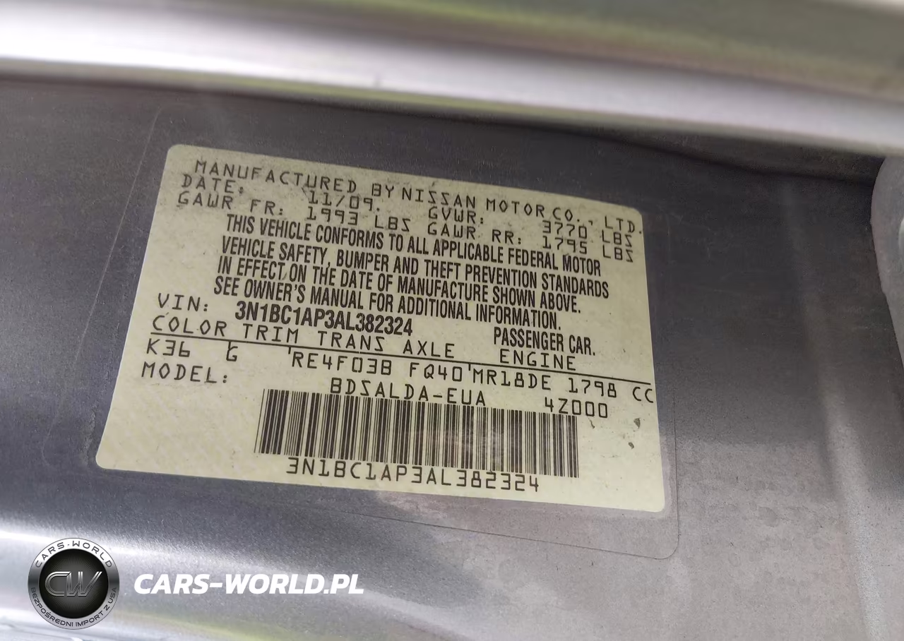 2010 Nissan Versa 1.8S VIN:3N1BC1AP3AL382324 - 9