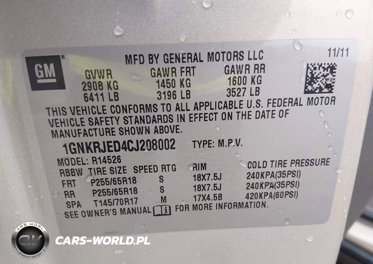 2012 Chevrolet Traverse Lt W-2Lt VIN:1GNKRJED4CJ208002 - 9
