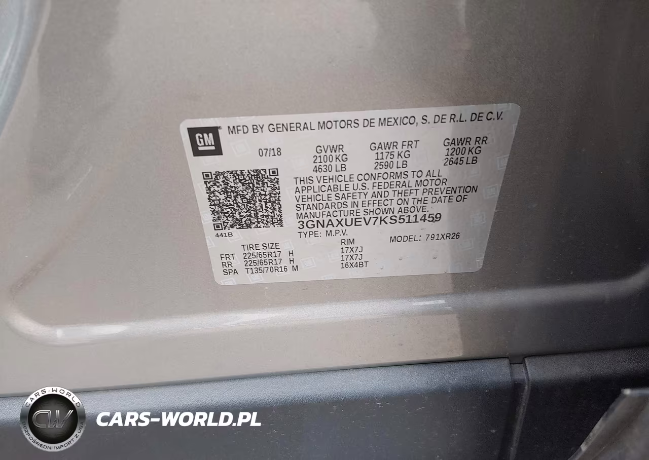2019 Chevrolet Equinox Lt VIN:3GNAXUEV7KS511459 - 9