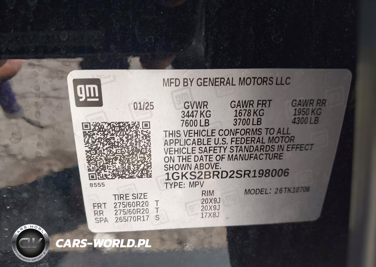 2025 GMC Yukon 4Wd Elevation VIN:1GKS2BRD2SR198006 - 9
