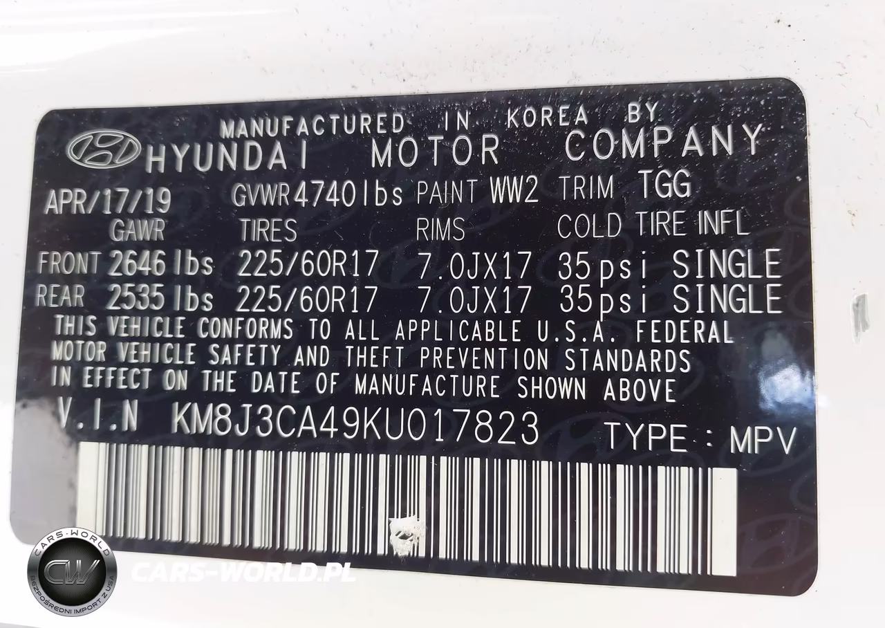 2019 Hyundai Tucson Value VIN:KM8J3CA49KU017823 - 9