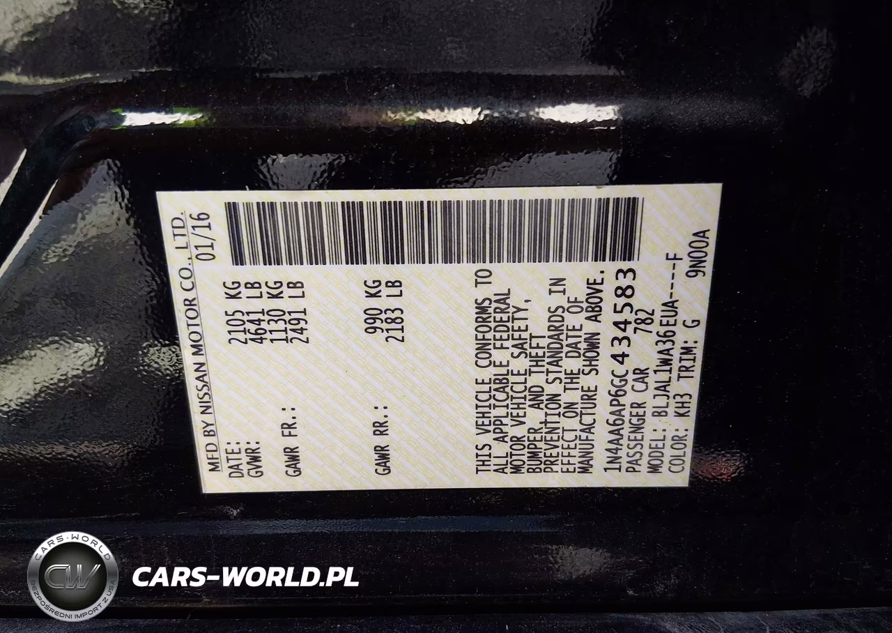 2016 Nissan Maxima 3.5 Sr VIN:1N4AA6AP6GC434583 - 9