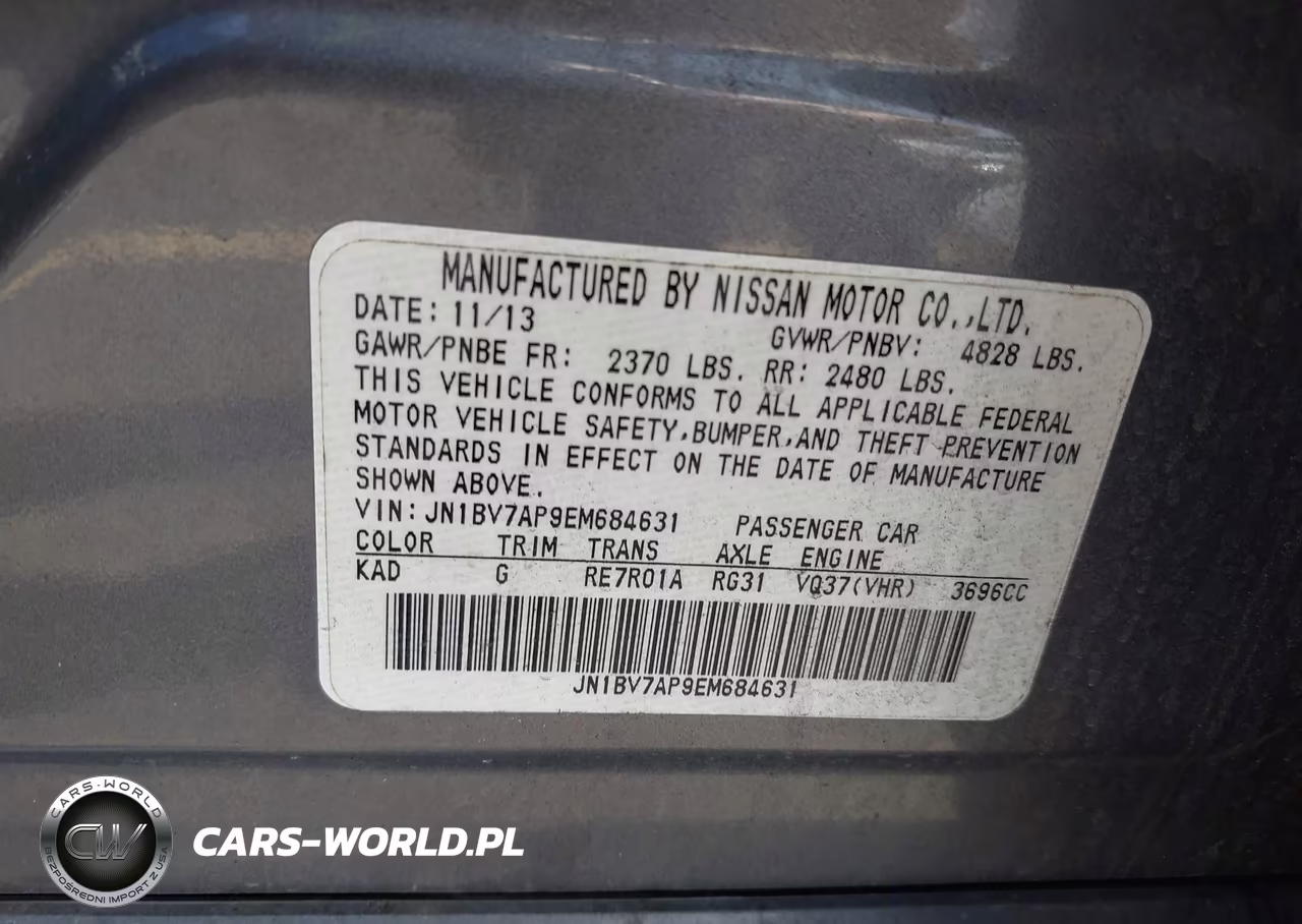 2014 Infiniti Q50 Premium VIN:JN1BV7AP9EM684631 - 9