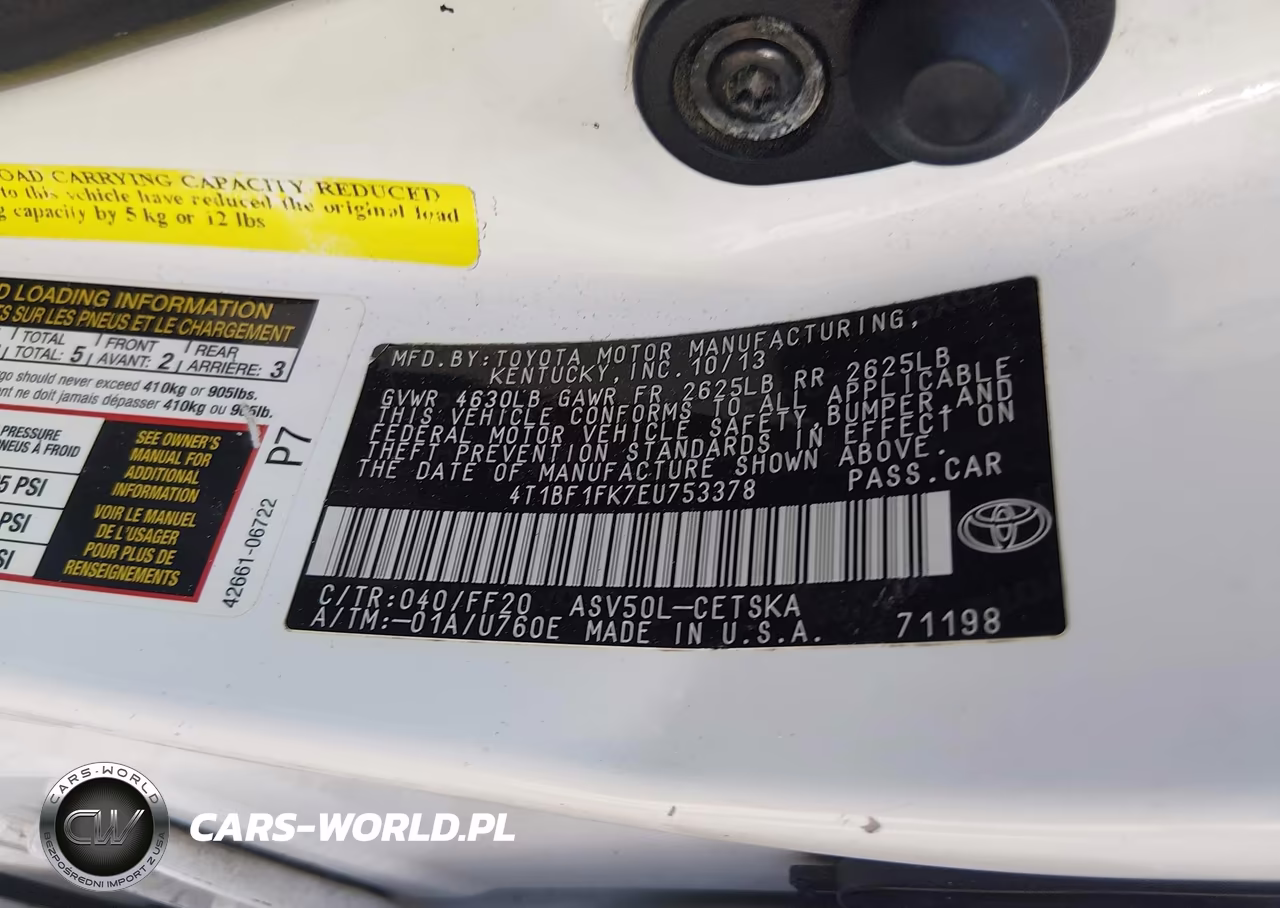 2014 Toyota Camry Se VIN:4T1BF1FK7EU753378 - 9