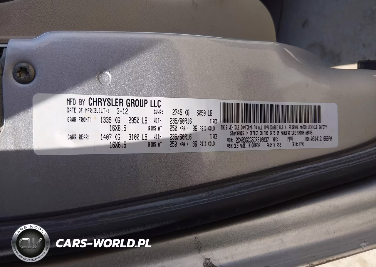 2012 Dodge Grand Caravan Sxt VIN:2C4RDGCG5CR310037 - 9