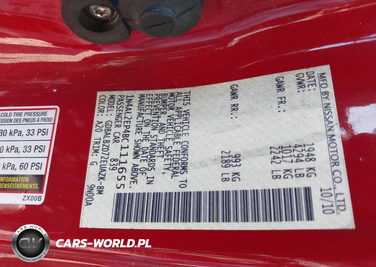 2011 Nissan Altima 2.5 S VIN:1N4AL2EP4BC111655 - 9