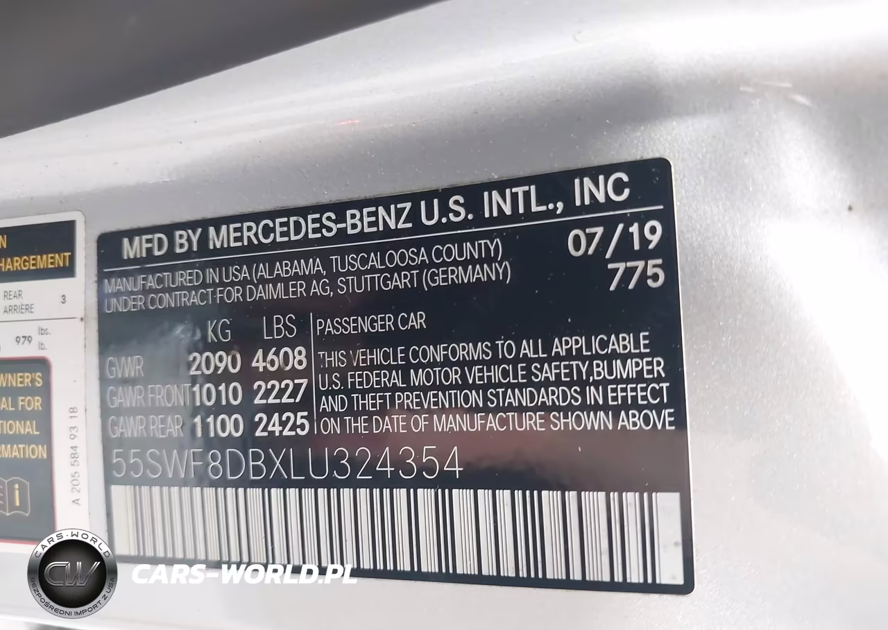 2020 Mercedes-Benz C 300 VIN:55SWF8DBXLU324354 - 9