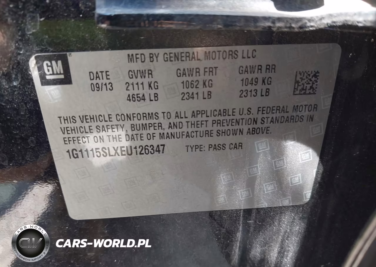 2014 Chevrolet Impala 1Lt VIN:1G1115SLXEU126347 - 9