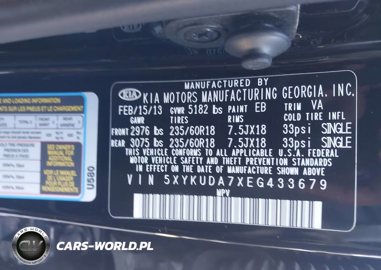 2014 Kia Sorento Ex V6 VIN:5XYKUDA7XEG433679 - 9