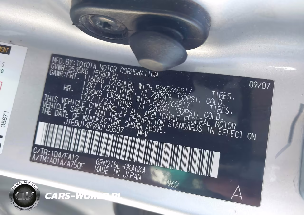 2008 Toyota 4Runner Sr5 V6 VIN:JTEBU14R980130507 - 9
