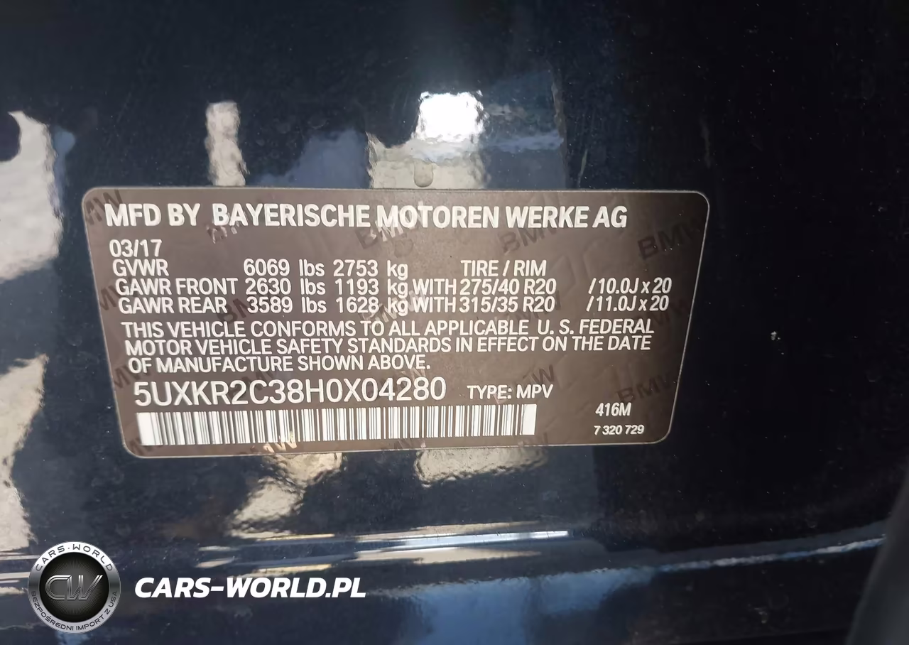 2017 BMW X5 Sdrive35I VIN:5UXKR2C38H0X04280 - 9