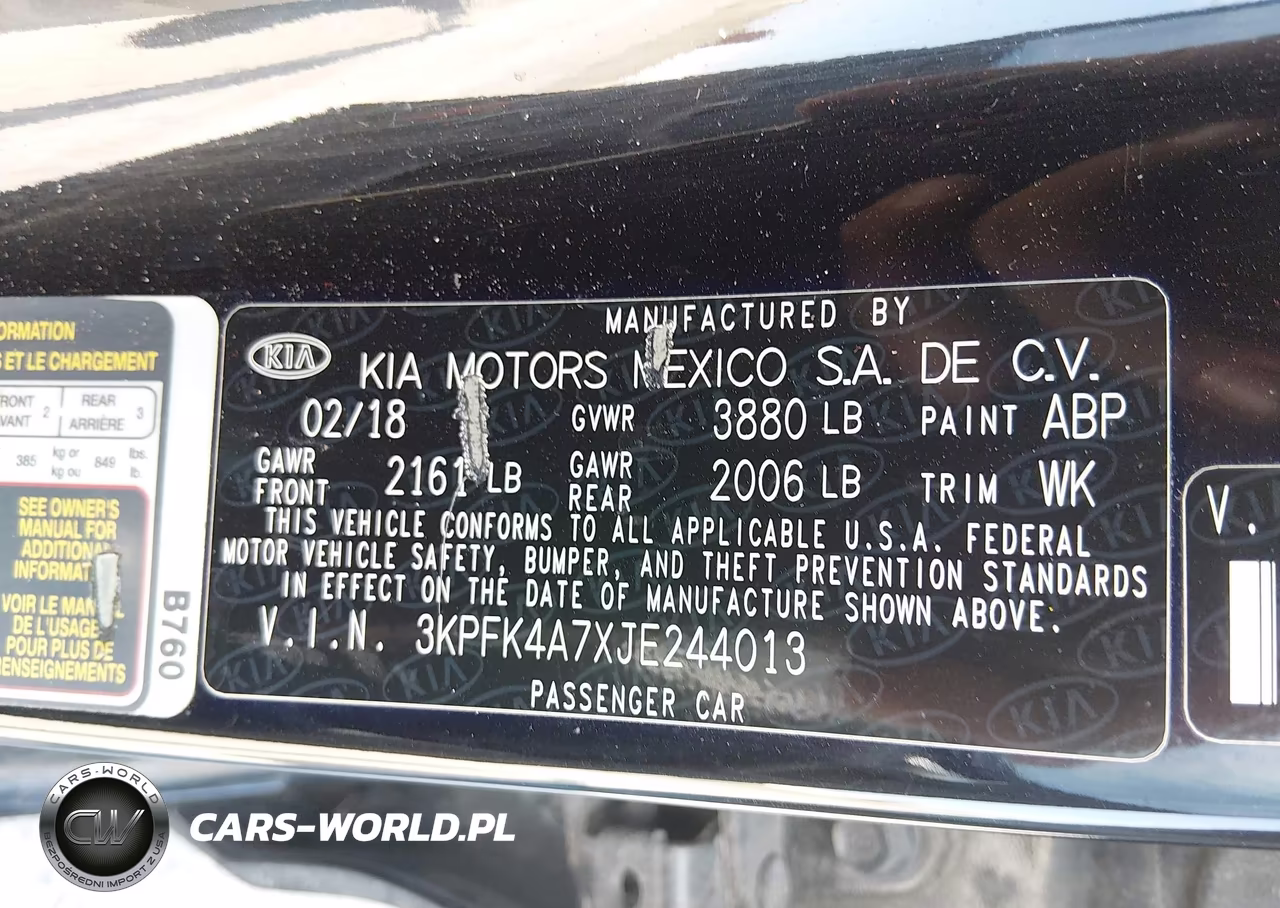 2018 Kia Forte Lx VIN:3KPFK4A7XJE244013 - 9