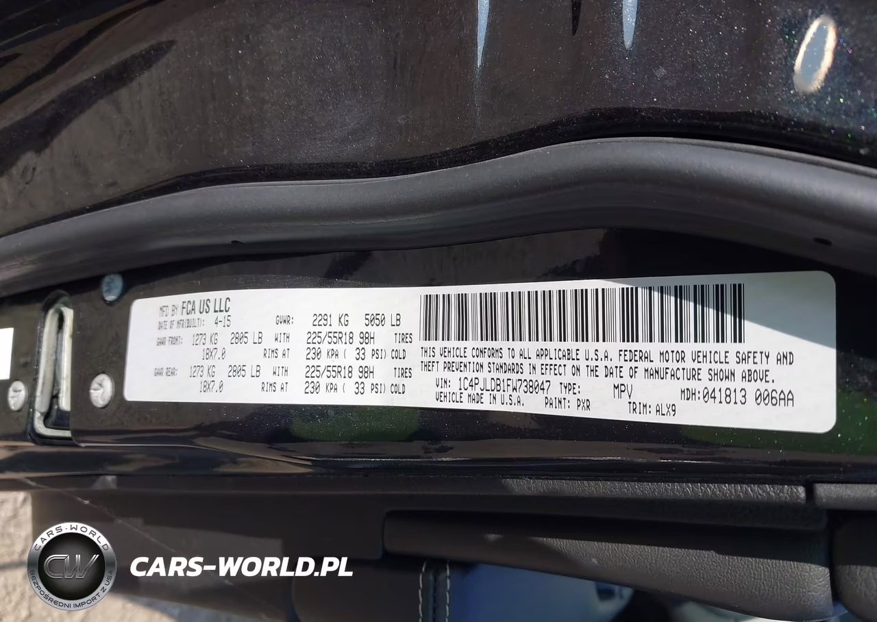 2015 Jeep Cherokee Limited VIN:1C4PJLDB1FW738047 - 9