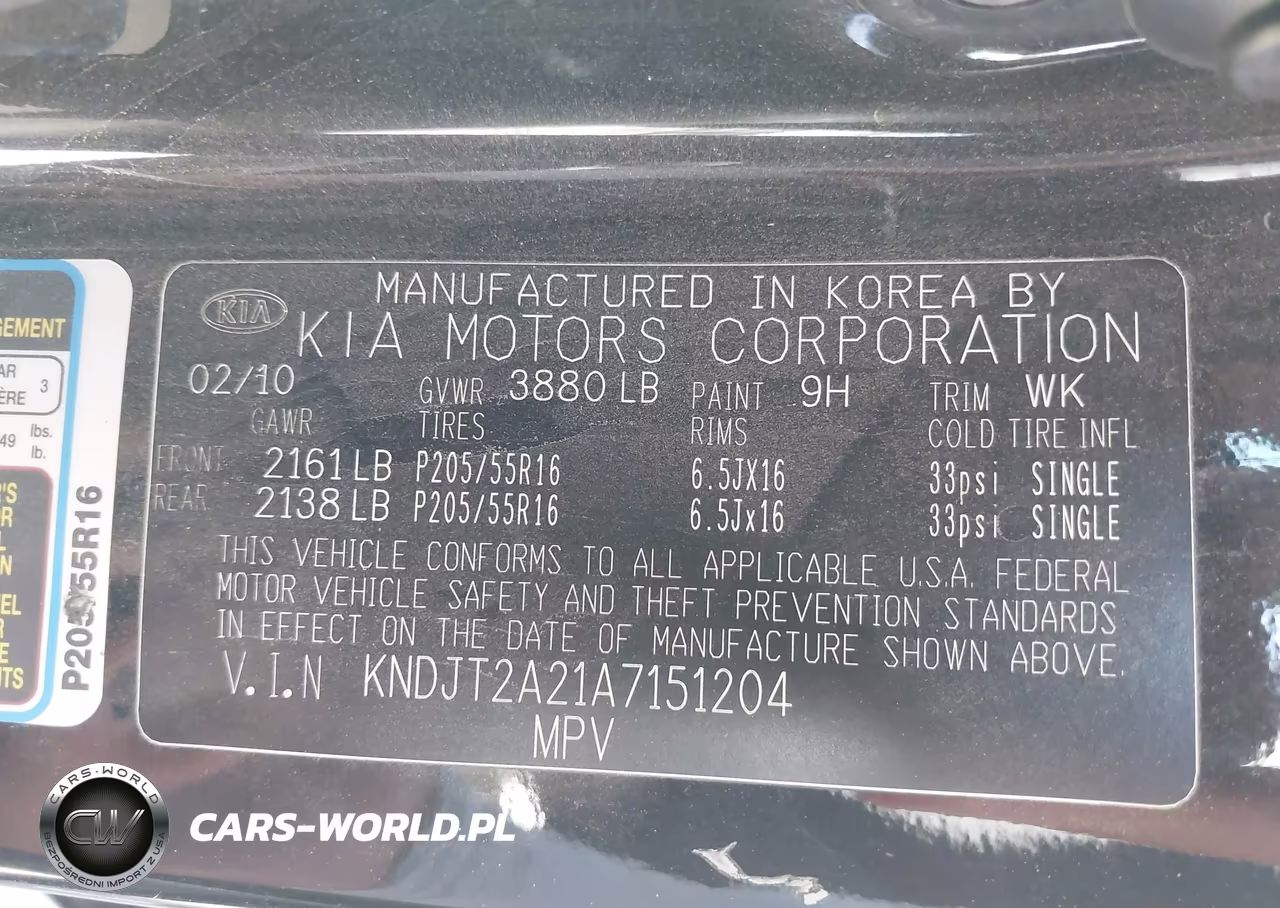 2010 Kia Soul + VIN:KNDJT2A21A7151204 - 9