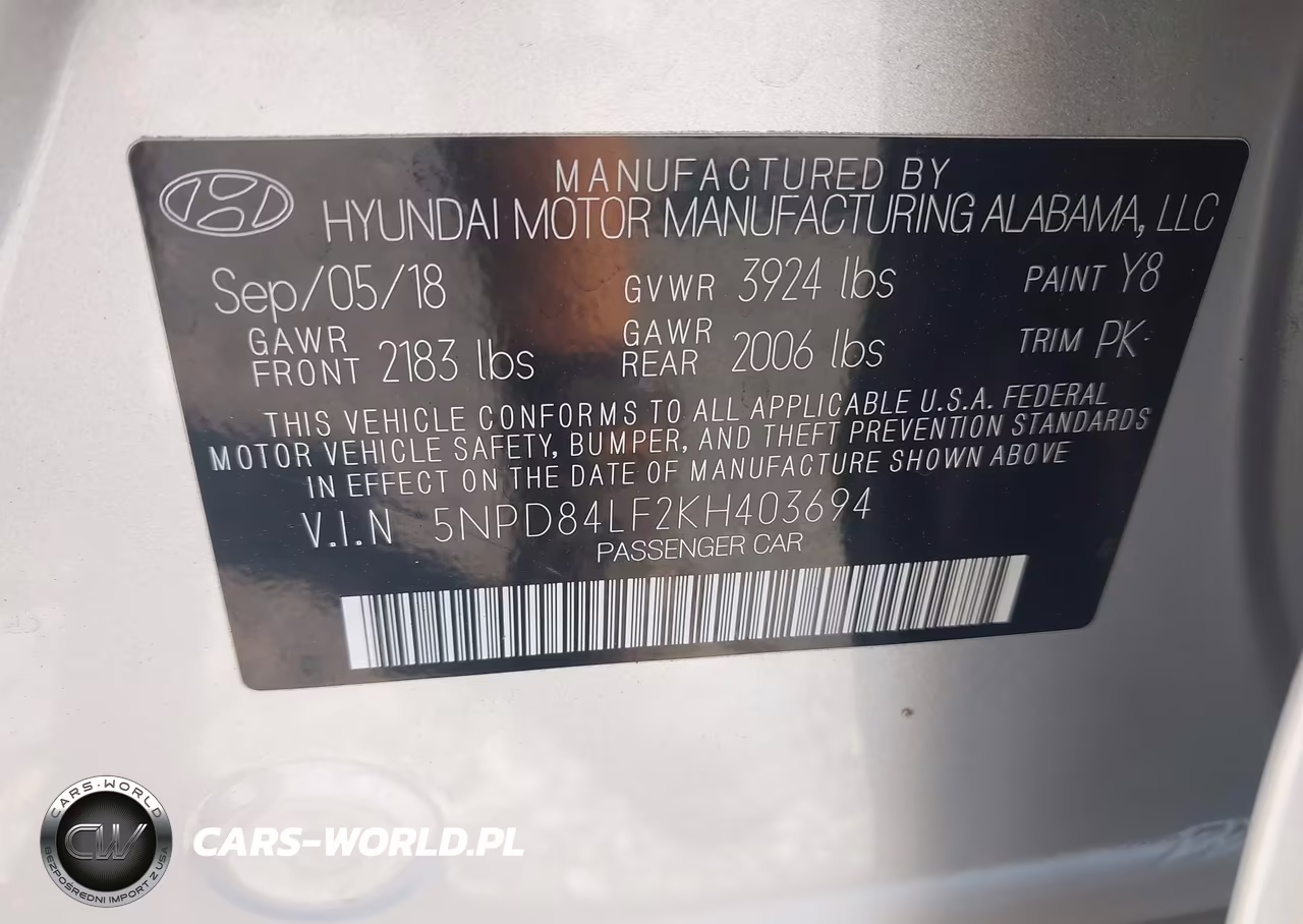 2019 Hyundai Elantra Sel VIN:5NPD84LF2KH403694 - 9