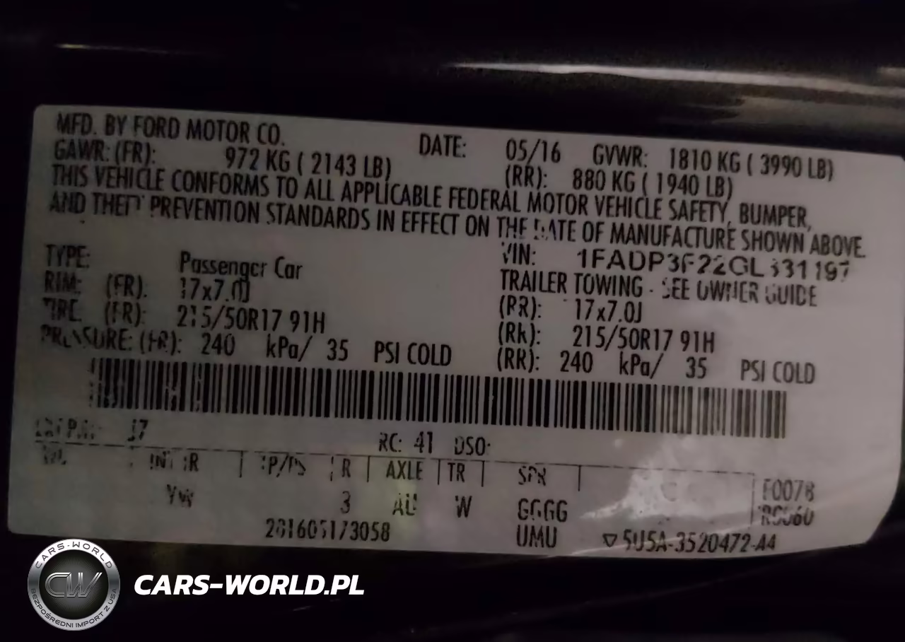 2016 Ford Focus Se VIN:1FADP3F22GL331197 - 9