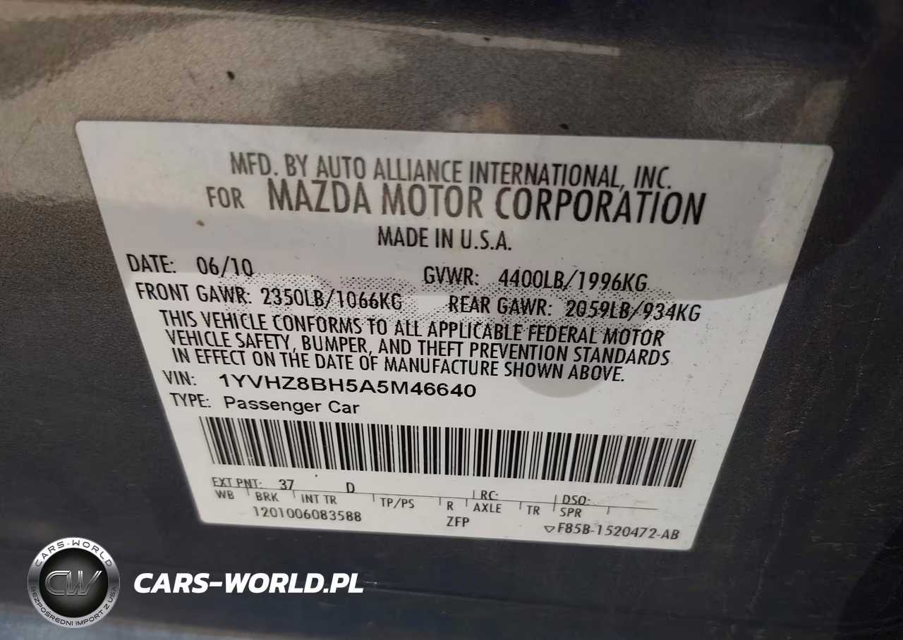 2010 Mazda Mazda6 I Sport VIN:1YVHZ8BH5A5M46640 - 9