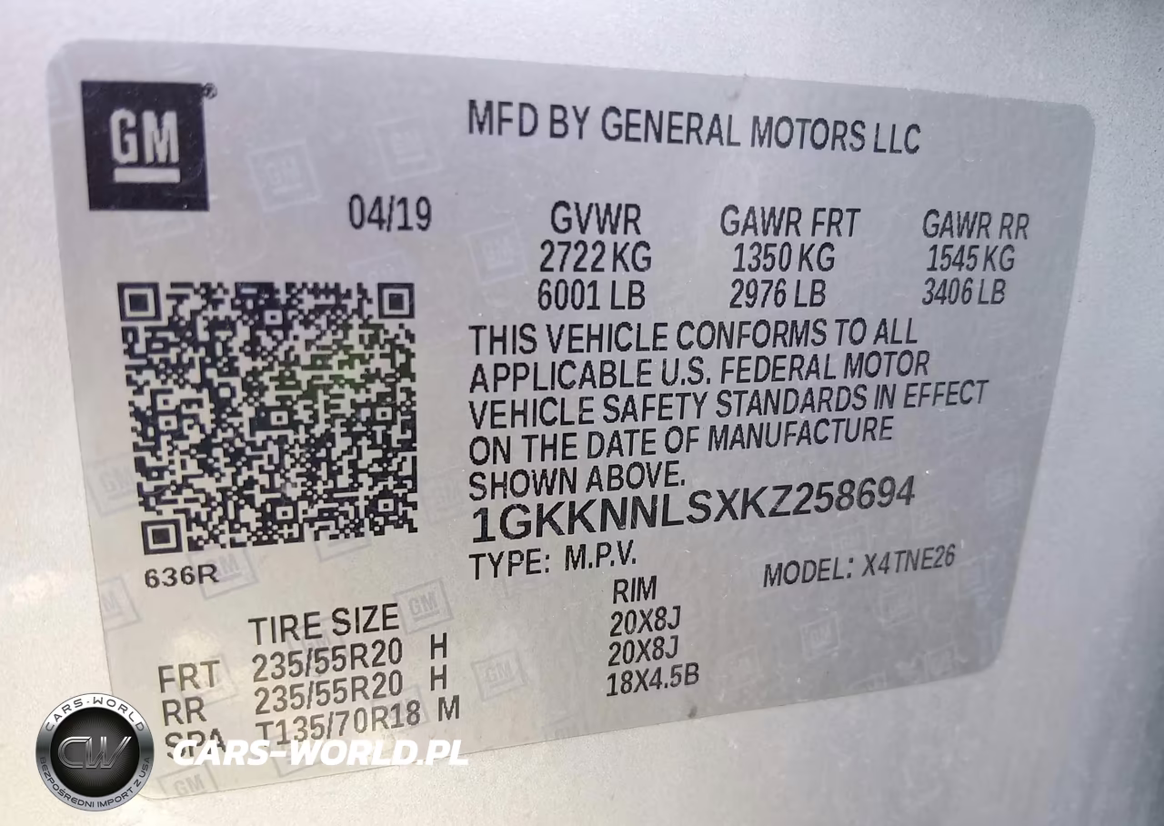 2019 GMC Acadia Slt-2 VIN:1GKKNNLSXKZ258694 - 9