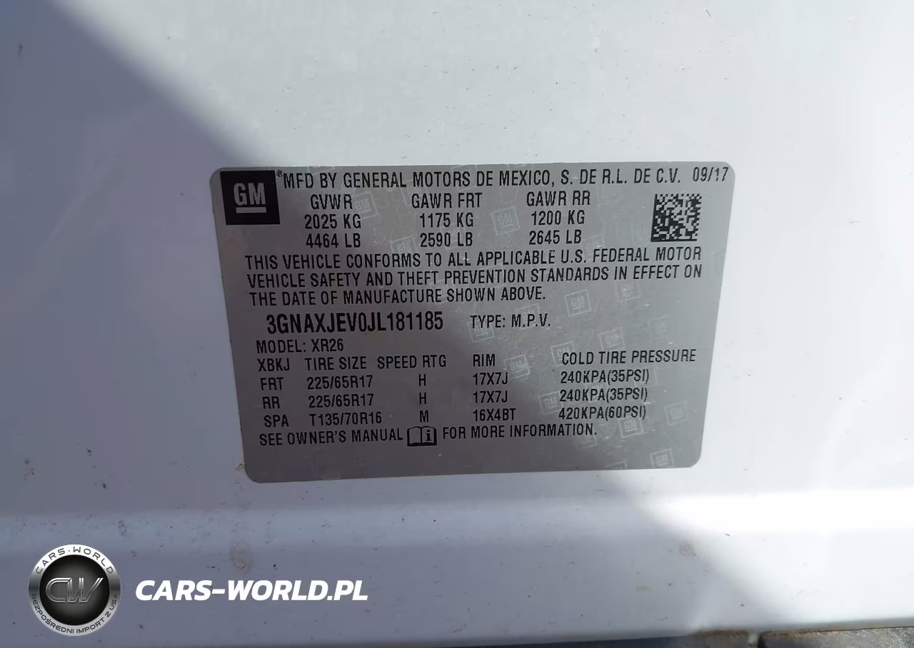 2018 Chevrolet Equinox Lt VIN:3GNAXJEV0JL181185 - 9