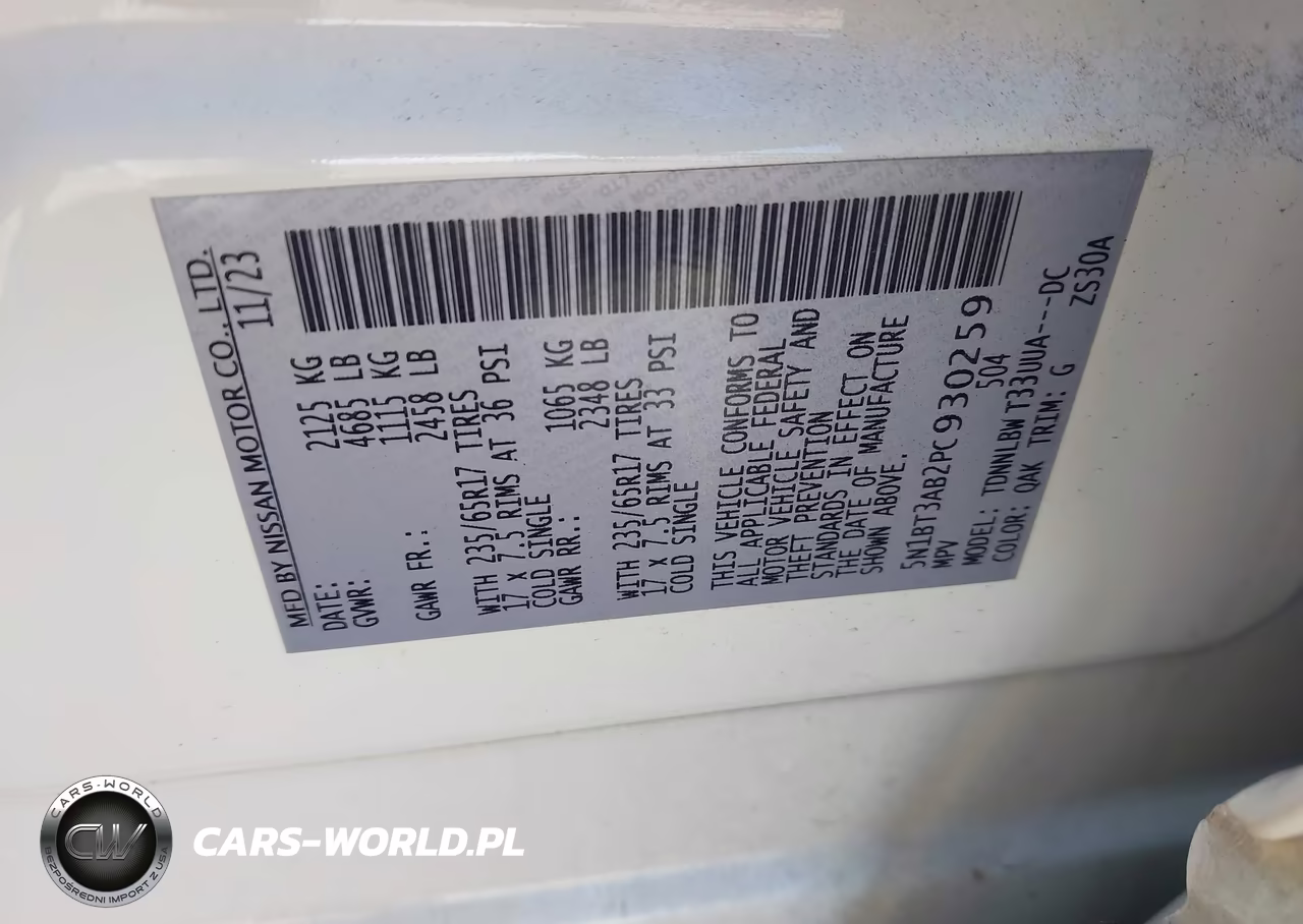 2023 Nissan Rogue S Intelligent Awd VIN:5N1BT3AB2PC930259 - 9