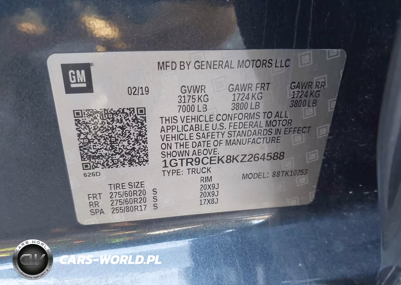 2019 GMC Sierra 1500 Elevation VIN:1GTR9CEK8KZ264588 - 9