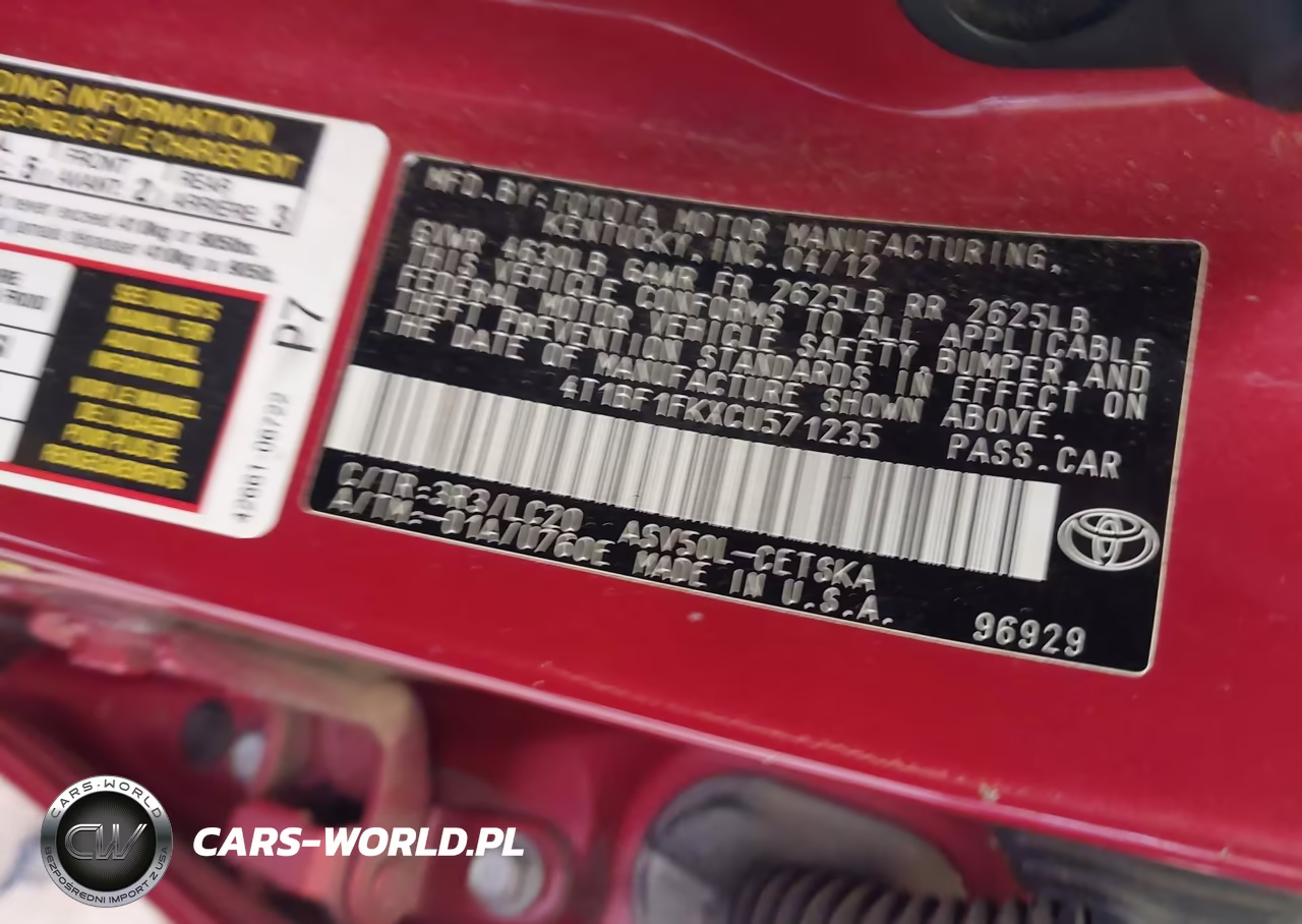 2012 Toyota Camry Se VIN:4T1BF1FKXCU571235 - 9