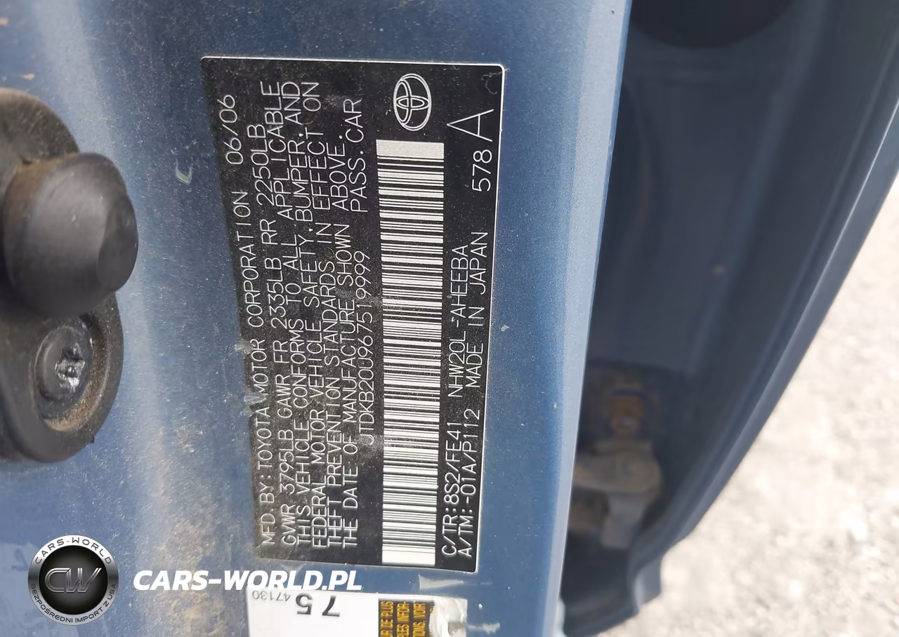 2006 Toyota Prius VIN:JTDKB20U967519999 - 9