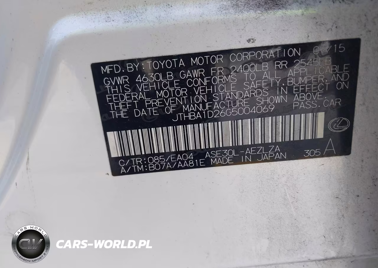 2016 Lexus Is 200T VIN:JTHBA1D26G5004069 - 9