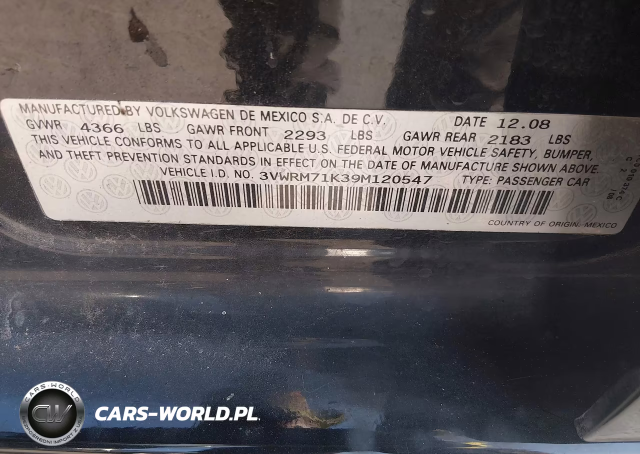 2009 Volkswagen Jetta Se VIN:3VWRM71K39M120547 - 9