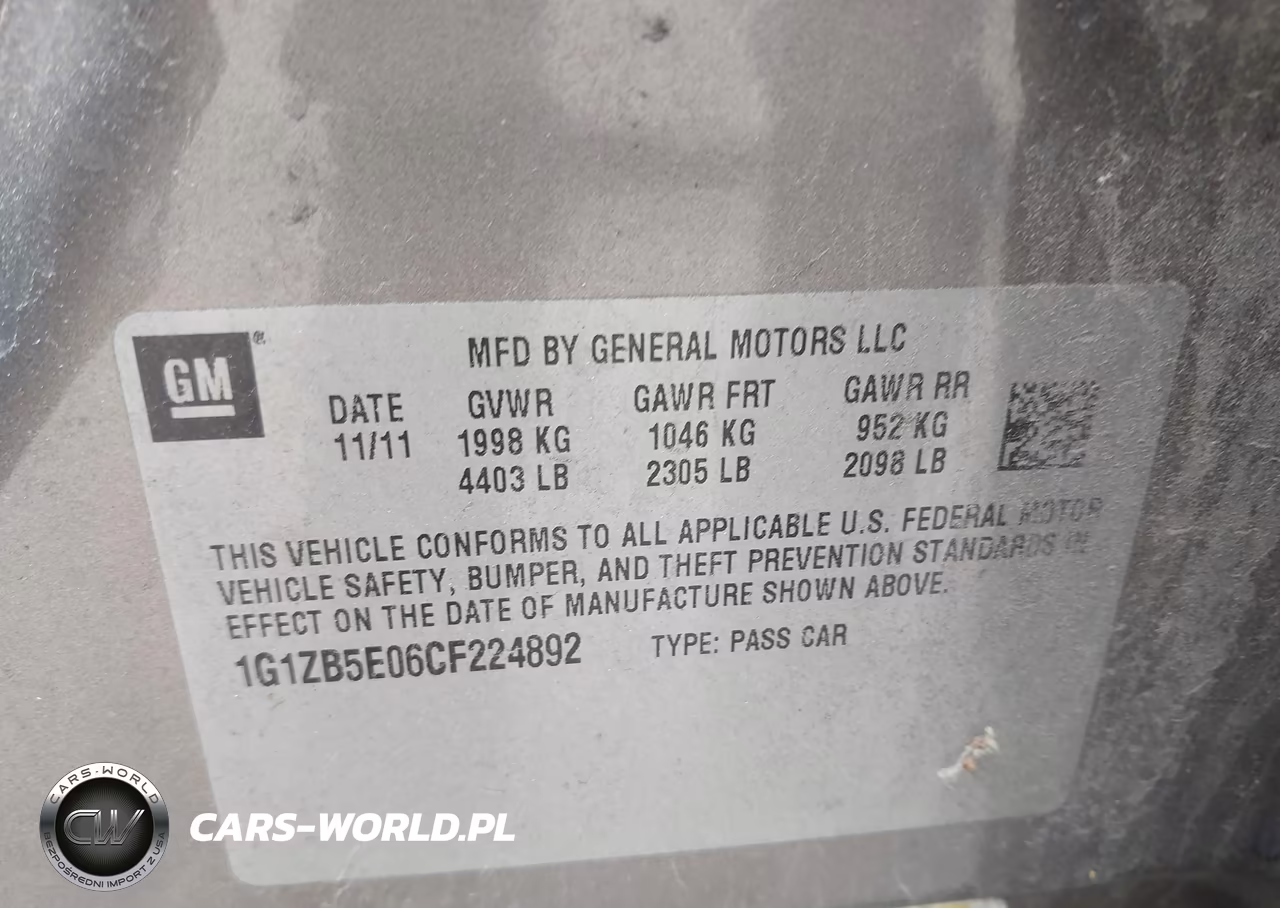 2012 Chevrolet Malibu Ls VIN:1G1ZB5E06CF224892 - 9